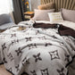Brown Lucky Four-Leaf Clover 100x150CM Premium Double-Sided Print Flannel Blanket - Soft All-Season Air Conditioning Throw for Office Nap & Travel