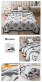 Brown Lucky Four-Leaf Clover 100x150CM Premium Double-Sided Print Flannel Blanket - Soft All-Season Air Conditioning Throw for Office Nap & Travel