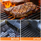 3-in-1 Gold Cordless Electric Grill Cleaner Built-in LED & USB Charging - Waterproof High Power BBQ Cleaning Brush with 2-Speed Setting