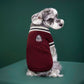 4-Pack XL Size Preppy Style V-Neck Knitted Cotton Pet Sweater - Hair-Resistant & Breathable, Classic Fleece-Lined Pullover for Cats and Dogs(Green + Red + Khaki + Grey)