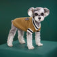4-Pack XL Size Preppy Style V-Neck Knitted Cotton Pet Sweater - Hair-Resistant & Breathable, Classic Fleece-Lined Pullover for Cats and Dogs(Green + Red + Khaki + Grey)