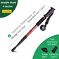 53-110 CM Red Ultralight Telescopic Aluminum Trekking Pole (4-Section Straight Handle) - Professional & Compact Shock-Absorbing Trail Support