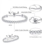 Silver High-Sparkle Cubic Zirconia Single Row Iced-Out Tennis Bracelet (5.7" to 11.3") - Minimalist Geometric Dainty Jewelry