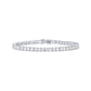 Silver 4.0mm Iced-Out Zirconia Tennis Bracelet with Secure Clasp - Classic Luxury Rhinestone Tennis Chain for Men & Women (8 Inches)