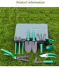 10-Piece Green Professional Garden Tool Set with Carrying Case - Ergonomic Gardening Kit for Digging, Weeding & Pruning
