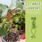 4-Pack Flexible Frog Plant Ties & Multifunctional Organizers - Reusable Weather-Proof Garden Twists and Whimsical Support Hooks