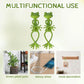4-Pack Flexible Frog Plant Ties & Multifunctional Organizers - Reusable Weather-Proof Garden Twists and Whimsical Support Hooks