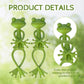 4-Pack Flexible Frog Plant Ties & Multifunctional Organizers - Reusable Weather-Proof Garden Twists and Whimsical Support Hooks