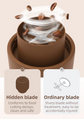 Portable Electric Coffee Bean Grinding Cup & Juicer with Safe Hidden Stainless Steel Blades - 420ML USB Rechargeable Travel Brewer