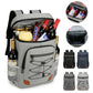 Light Grey 5.55 Gallons Large Insulated Picnic Backpack with Multi Pockets & Leak-Proof Interior - Multifunctional Waterproof Thermal Lunch Bag for Camping, Hiking & Outdoor Travel