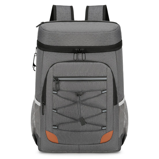 Dark Grey 5.55 Gallons Large Insulated Picnic Backpack with Multi Pockets & Leak-Proof Interior - Multifunctional Waterproof Thermal Lunch Bag for Camping, Hiking & Outdoor Travel