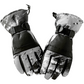 1-Pair Winter Waterproof Touchscreen Ski Gloves - Anti-Slip Thermal Mitts for Men & Women (Black Graffiti Print)
