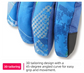1-Pair Winter Waterproof Touchscreen Ski Gloves - Anti-Slip Thermal Mitts for Men & Women (Blue Graffiti Print)