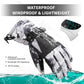 2-Pair Winter Waterproof Touchscreen Ski Gloves - Anti-Slip Thermal Mitts for Men & Women (Black & Orange Graffiti Print)