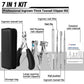 7-Piece Professional Ingrown Toenail Tool Kit - Stainless Steel Precision Pedicure Set with Black Eagle-Nose Clippers & Leather Storage Case