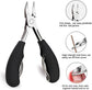 7-Piece Professional Ingrown Toenail Tool Kit - Stainless Steel Precision Pedicure Set with Black Eagle-Nose Clippers & Leather Storage Case