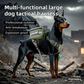 3-Piece Black Tactical Dog Harness Set (M Size) - Heavy Duty No-Pull Vest with Detachable Tactical Pouch & Climbing Rope Leash