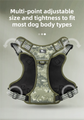 3-Piece Black Tactical Dog Harness Set (M Size) - Heavy Duty No-Pull Vest with Detachable Tactical Pouch & Climbing Rope Leash