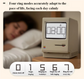 Retro Computer Style Desktop Maclock - Interactive Floppy Disk Switch, 5 Alarm Settings, 3 Display Modes and Stepless Brightness Control