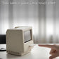Retro Computer Style Desktop Maclock - Interactive Floppy Disk Switch, 5 Alarm Settings, 3 Display Modes and Stepless Brightness Control