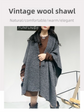 Beige Premium Knitted Wool Blend Poncho - Elegant Thickened Drape Shawl & Cape Cardigan Coat