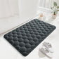 Dark Grey 3D Honeycomb Textured High-Elastic Memory Foam Bathroom Mat (40 x 60 CM) - Ultra Absorbent Quick-Dry Thickened Door Mat