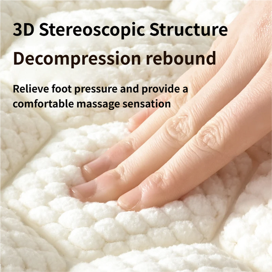 Light Grey 3D Honeycomb Textured High-Elastic Memory Foam Bathroom Mat (40 x 60 CM) - Ultra Absorbent Quick-Dry Thickened Door Mat