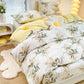4-Piece Elegant Yellow Bouquet Printed Soft-Touch Brushed Bedding Set for 1.5M Bed: 175 x 220 CM Duvet Cover, 150 x 200 (+25) CM Deep Pocket Fitted Sheet & 2PC 50 x 75 CM Pillowcases