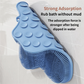 Blue 3D Butterfly Silicone Bath Massage Mat with Suction Cup & Dual-Zone Massage Bristles - Exfoliating Back Scrubber & Foot Deep Cleaner