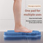 Grey 3D Butterfly Silicone Bath Massage Mat with Suction Cup & Dual-Zone Massage Bristles - Exfoliating Back Scrubber & Foot Deep Cleaner