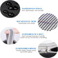 Black Waterproof Travel Compression Packing Cube Set of 5 Sizes with Carry Handles - 50% Space Saving Breathable Nylon Luggage Organizer