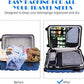 Grey Waterproof Travel Compression Packing Cube Set of 5 Sizes with Carry Handles - 50% Space Saving Breathable Nylon Luggage Organizer