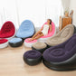 Orange Inflatable Flocked Lounge Chair & Ottoman Set with Foot Pump - Portable Ergonomic S-shaped Air Lounger for Indoor & Outdoor