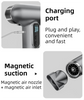 White Wireless Rechargeable Hot & Cold Hair Dryer - Lightweight Portable Blow Dryer with Blue Light Ion Care, 3 Speed & Temperature Settings