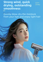 Grey Wireless Rechargeable Hot & Cold Hair Dryer - Lightweight Portable Blow Dryer with Blue Light Ion Care, 3 Speed & Temperature Settings