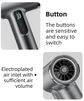 Grey Wireless Rechargeable Hot & Cold Hair Dryer - Lightweight Portable Blow Dryer with Blue Light Ion Care, 3 Speed & Temperature Settings