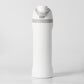 24oz White Large Thermal Water Bottle with Dual-Sipping Lid & Built-in Straw - Leak-Proof 304 Stainless Steel Outdoor Sports Flask