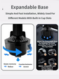 2-in-1 Car Rotating Dinner Tray & Double Cup Holder with Secure Phone Mount - Car Cup Slot Swivel Expander and Snacks & Drinks Organizer