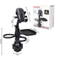 2-Pack (2-in-1 Standard Version & 3-in-1 Pro Phone Mount Version) Car Rotating Dinner Tray & Double Cup Holder with Secure Phone Mount - Car Cup Slot Swivel Expander and Snacks & Drinks Organizer