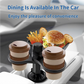 2-Pack (2-in-1 Standard Version & 3-in-1 Pro Phone Mount Version) Car Rotating Dinner Tray & Double Cup Holder with Secure Phone Mount - Car Cup Slot Swivel Expander and Snacks & Drinks Organizer