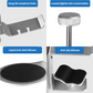2-in-1 Under-Desk Metal Headphone Hanger &  Anti-Spill Cup Holder - No-Drill Heavy-Duty Desk Adjustable Clamp and 360° Swivel Hook