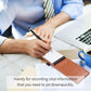 7-Piece Brown Business A7 Pocket Notebook Set - Premium PU Leather Memo Pad, 5 Memo Replacement Refills & 2-in-1 Metal Stylus Pen