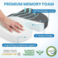 Black Ergonomic Memory Foam U-Shaped Seat Cushion - Breathable Orthopedic Pressure Relief Pillow with ZIpper Cover & Handle (45 x 36 CM)