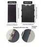 Green Waterproof Aluminum Tri-Fold Nursing Clipboard with Pen Slot - Lightweight Pocket-Sized A4 Document Holder & 180° Flat Writing Pad