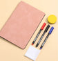 Dark Grey A4 PU Leather Whiteboard Notebook with 3-Color Pens, Eraser & Cloth - Reusable Eco-Friendly Desktop Memo Pad & Handheld Writing Tablet