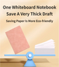 Blue A4 PU Leather Whiteboard Notebook with 3-Color Pens, Eraser & Cloth - Reusable Eco-Friendly Desktop Memo Pad & Handheld Writing Tablet