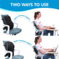 Black Large Ergonomic Memory Foam Lumbar Support Pillow & S Curve High-Back Cusion with Buckle Strap & Breathable Mesh Cover