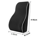 Black Large Ergonomic Memory Foam Lumbar Support Pillow & S Curve High-Back Cusion with Buckle Strap & Breathable Mesh Cover