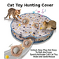 Interactive Hunting Hidden Prey Cat Toy Set - Grey Plush Automatic Moving Ball & 72CM Large Crinkle Hunting Cover - Smart Obstacle Avoidance, USB Rechargeable