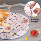Interactive Hunting Hidden Prey Cat Toy Set - Grey Plush Automatic Moving Ball & 72CM Large Crinkle Hunting Cover - Smart Obstacle Avoidance, USB Rechargeable